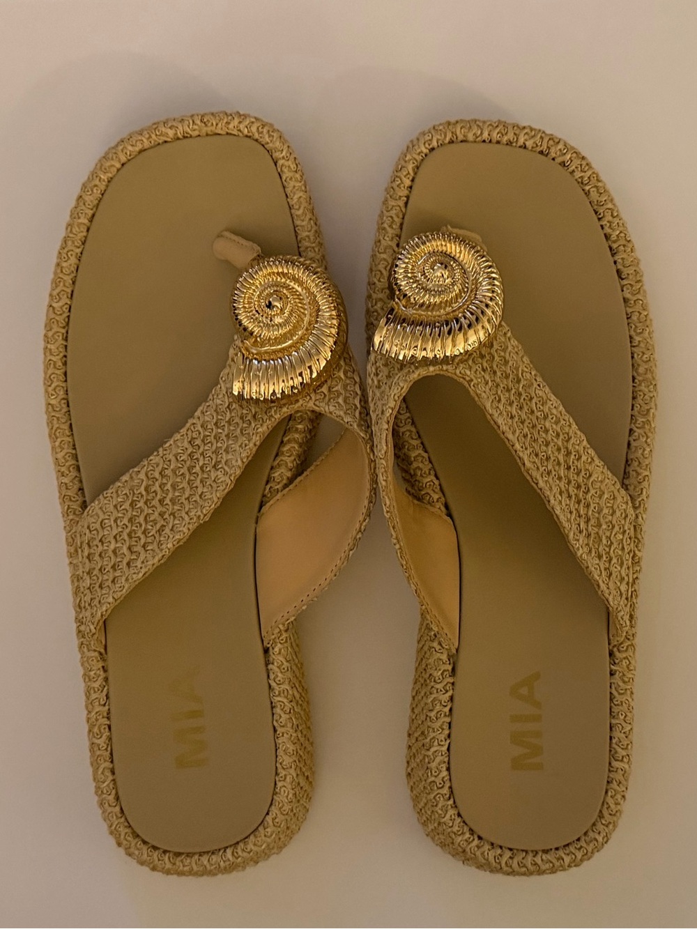 MIA platform raffia sandals